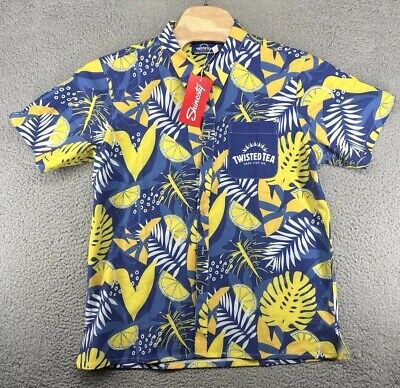 Shinesty x Twisted Tea Lemon Collab Hawaiian Button Down Shirt Size XL NWT Rare