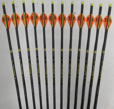 @NEW@ 12- Victory Archery RIP TKO Elite 350 Hunting Carbon Arrows Bohning Blazer