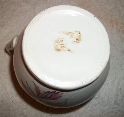 Vintage Creamer White with Gold and Flower Design