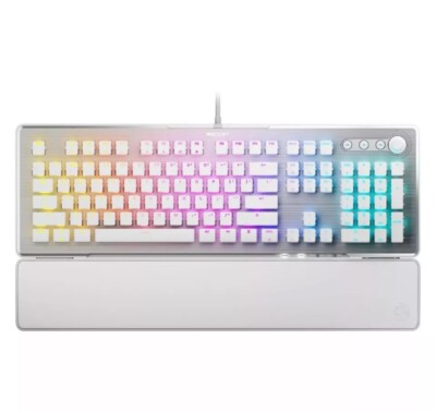 $230 Roccat Vulcan II Mechanical Gaming Keyboard Titan II RGB Lightning White