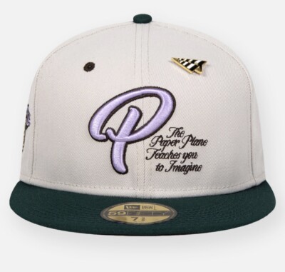 PAPER PLANES    STONE   SCRIPTED MANTRA  ORIGINAL CROWN FITTED SIZE 7 3/8