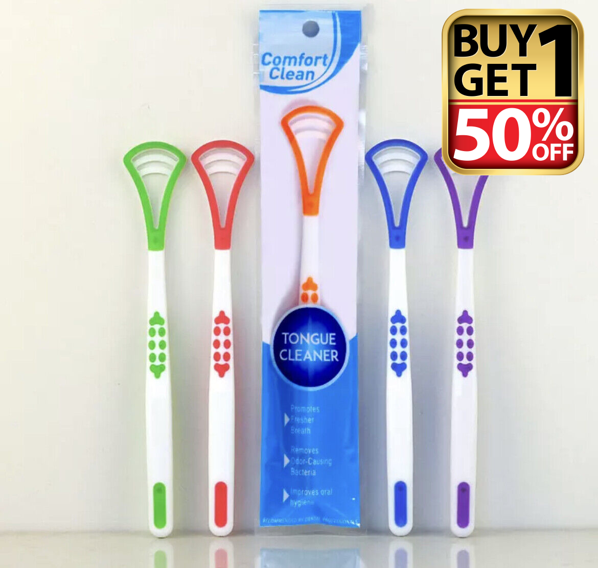 Plastic tongue clearance cleaner