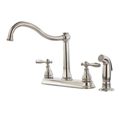Pfister Ainsley 2-Handle Kitchen Faucet & Side Spray Stainless Steel F-036-4AYS