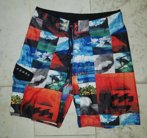 BILLABONG Herren Schwimm Board Shorts Bade Hose Surfer Motiv Gr. 34 / L