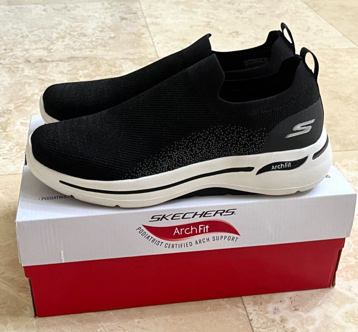 Skechers GO WALK Flex - Independent 'Black White' 216495-BKGY