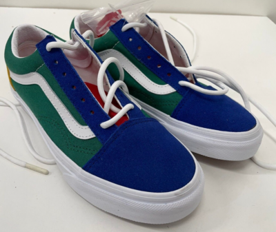 Vans Womens 6 Yacht Club Old Skool Sneaker Shoes Colorblock Canvas Mens 4.5