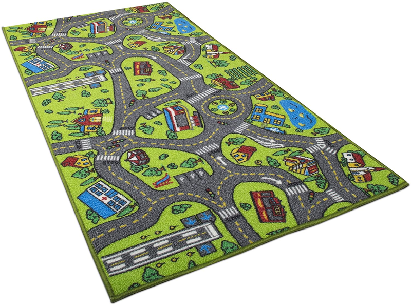 Race Car Track Rug Play Mat For Kids Toddlers Carpet Road Toy Track Floor Medium