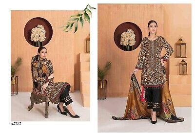 TAWAKKAL MOIRA LINEN PRINT EMBROIDERED  Collection 3 PIECE SUIT READY TO WEAR