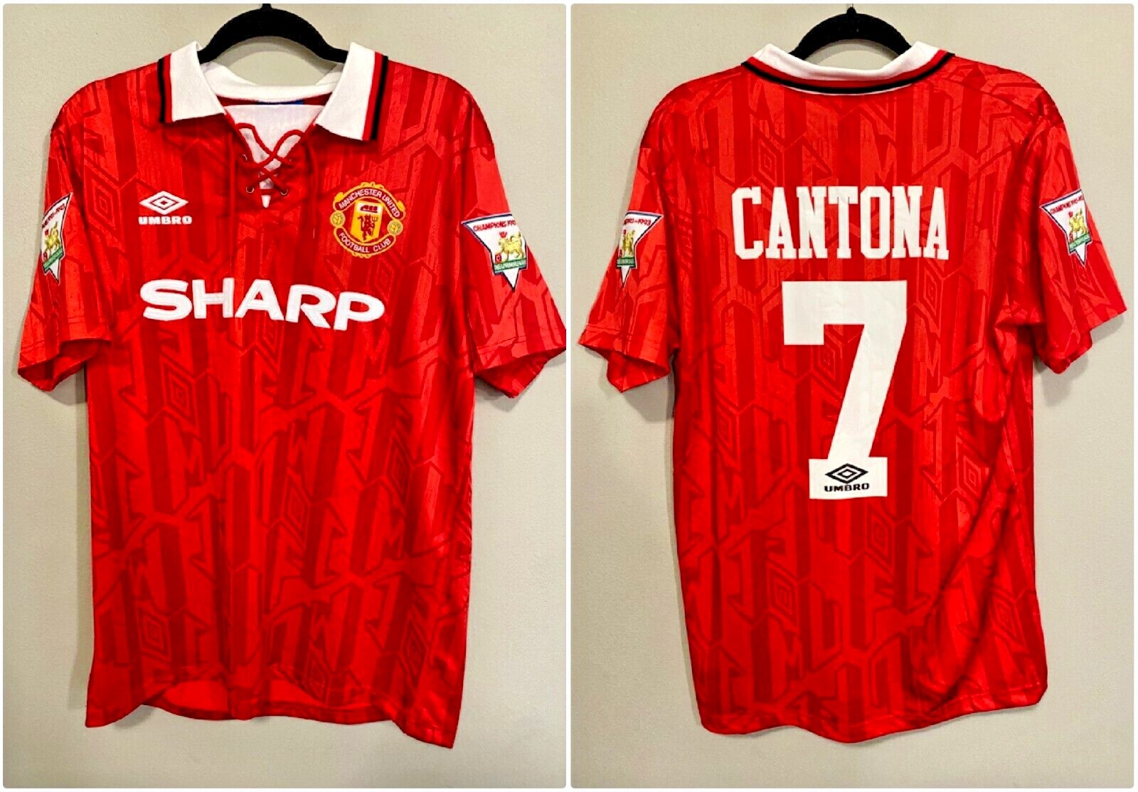 希少長袖】90's マンU ユニフォーム93-94 カントナ 93⁄95 Awayモデル