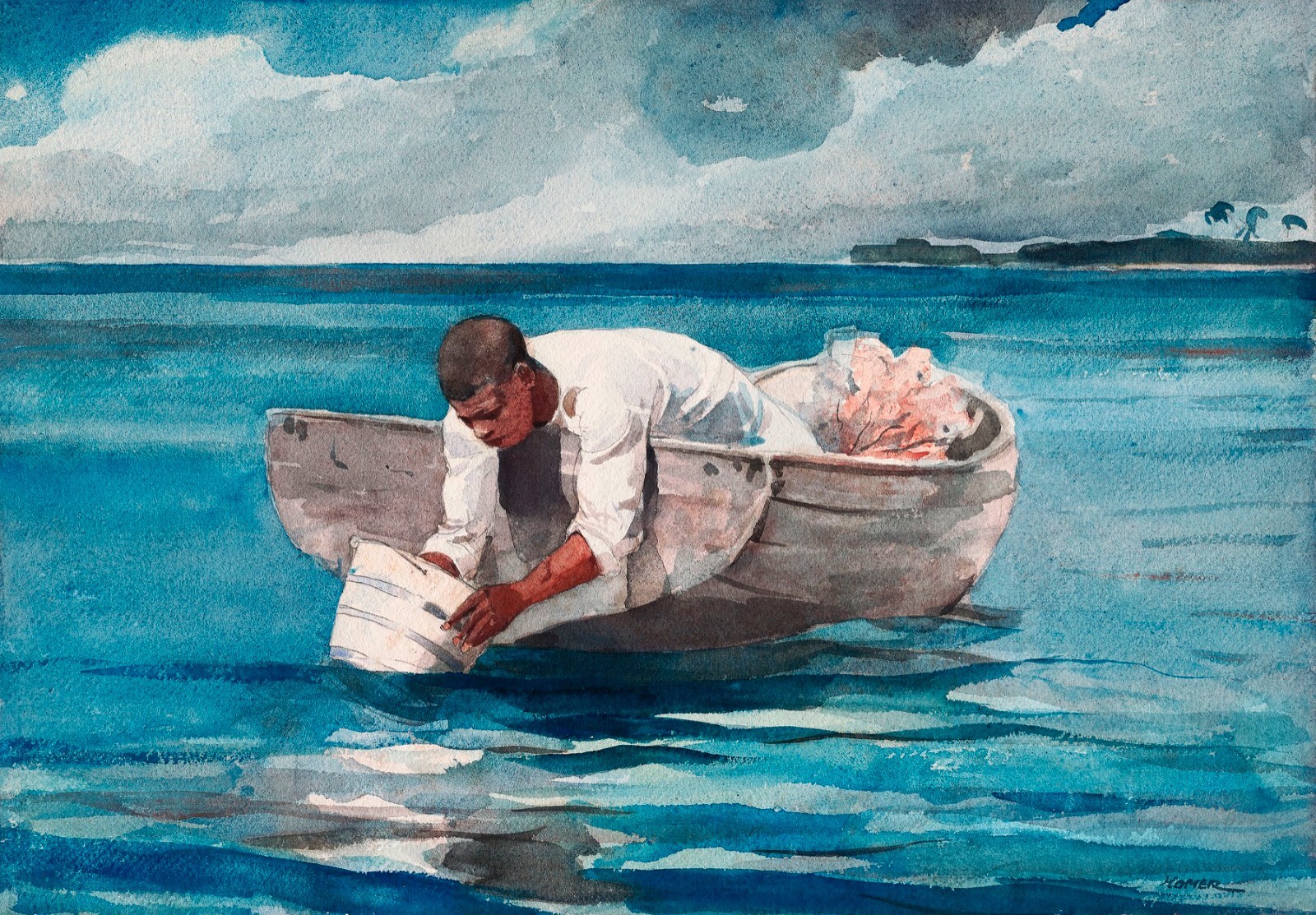 10959.Decoration Poster.Wall Room home art.Winslow Homer painting.The Water Fan