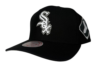 Mitchell & Ness MLB Chicago White Sox Black Pro Crown Snapback Hat, Cap, New