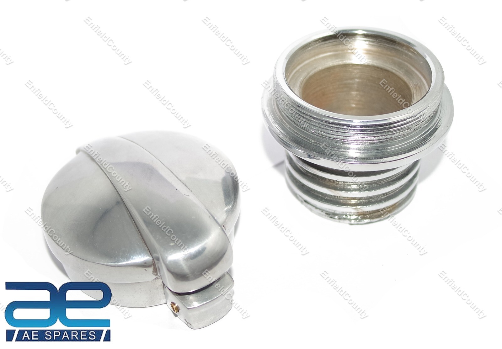 2" Monza Alloy Flip Up Fuel Tank Cap & Alloy Neck For Norton BSA Triumph 