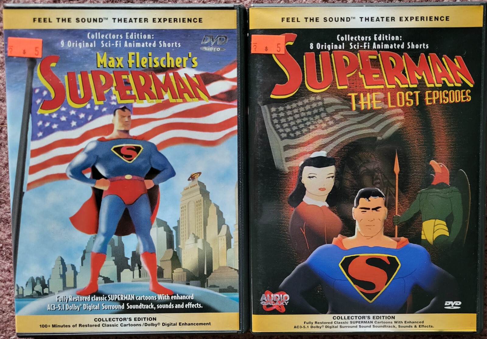 Lot of 2 Max Fleischer Superman & Superman The Lost Episodes Lot of 2 Max Fleischer Superman & Superman The Lost Episodes