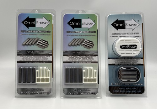 Bi-directional Shaver W/travel Case & 2 Packs Replacement Cartridges