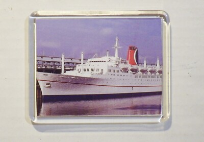 REFRIGERATOR MAGNET - CARNIVAL MARDI GRAS 1980 CRUISE SHIP - 3.5 x 3 