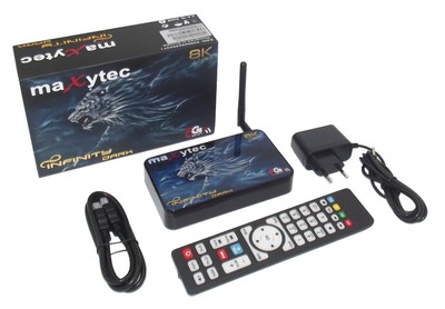 Maxytec Infinity Dark 8K IPTV Receiver UHD Android 7.1 5G WiFi Stream Xtream