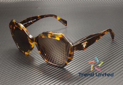 Pre-owned Prada Pr 16wsf Vau05c Honey Tortoise Lt Brown Polarized 53 Mm Women's Sunglasses In Polar Light Brown