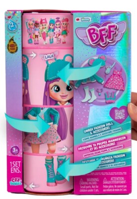 Cry Babies Bff Lala Fashion Doll With 9+ Surprises Including Outfit And Accessor