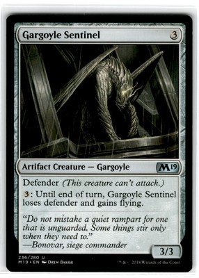 MTG Magic The Gathering Gargoyle Sentinel Uncommon Lightly Played