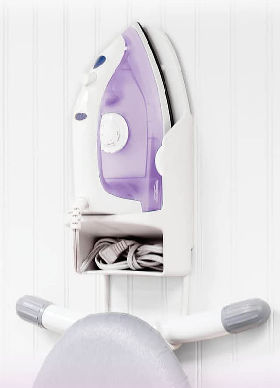 Wall Mount Iron and Ironing Board Organizer | Dimensions : 6.89 L X 0.98 W X 5