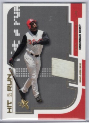 2002 Fleer EX Hit and Run Ken Griffey Jr. Game-Used Relic - Reds Mariners HOF