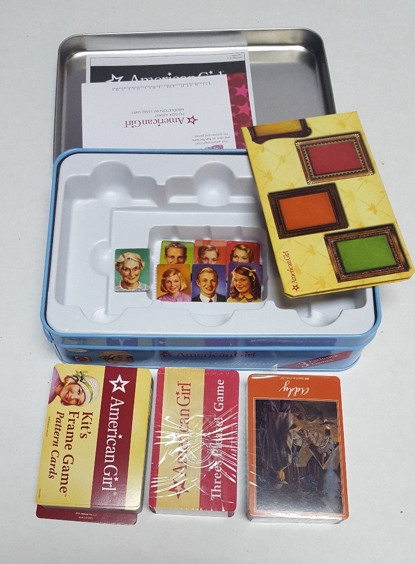 American Girl Card Game Collection with Tin 3 Exclusive Games COMPLETE