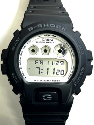 CASIO G-SHOCK DW-6900WD-1JF Black x Brilliant White Chrono Digital Men Watch Jpn