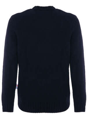 Pre-owned Mc2 Saint Barth Blended Cashmere Sweater Bombardino Ski Club Embroidery In Blue