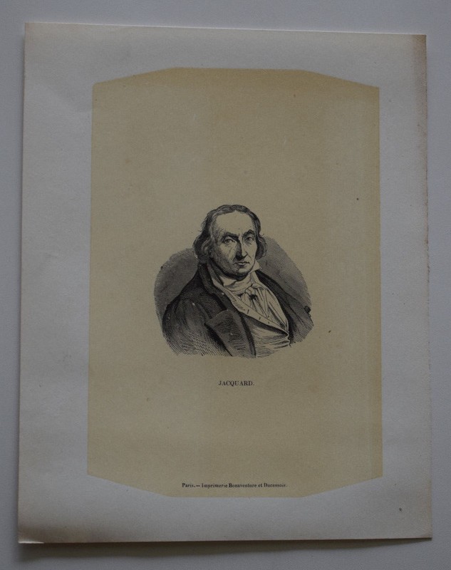 Jacquard Portrait  Bonaventure Ducessois Ca 1850