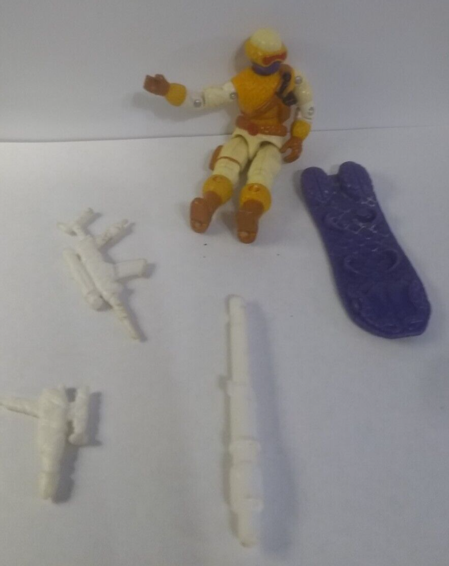 1991 Gi Joe Cobra 3.75" Snow Serpent V2 snowboard, guns. weapons Hasbro