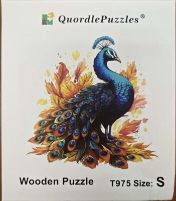 New Quordle Puzzles Striking Peacock Wooden Jigsaw Fabulous Gift Puzzle 70 Pcs