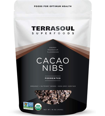 Raw Organic Cacao Nibs, 16 Oz, Superfood Crunch for Smoothie Bowls, Nut Butter S