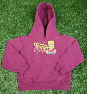 Vintage The Simpsons Bart Hoodie Size Youth Small 