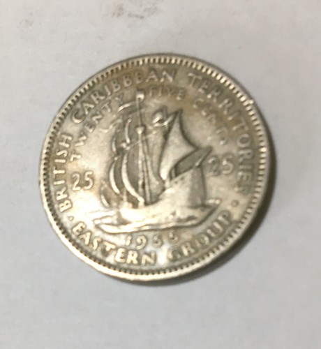 イギリス領ホンジュラス　ベリーズ　25cents　25セント　1955年 British Caribbean Territories Eastern Group 25 Cents Coin
