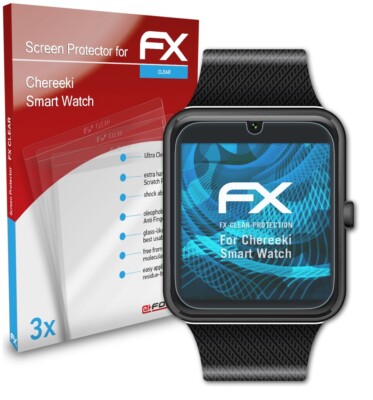 atFoliX 3x Protecteur d'écran pour Chereeki Smart Watch clair