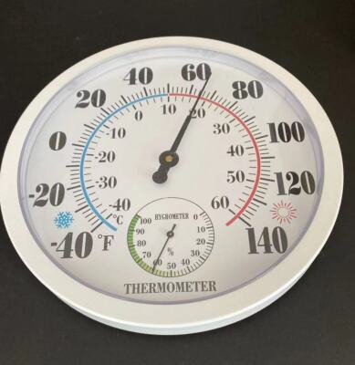 Analog Indoor/Outdoor Thermometer Hygrometer Temperature Humidity Meter 10  ''