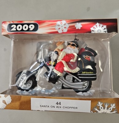2009 Nascar Santa On Chopper Ornament Some Shelf Wear Jeff Gordon #24