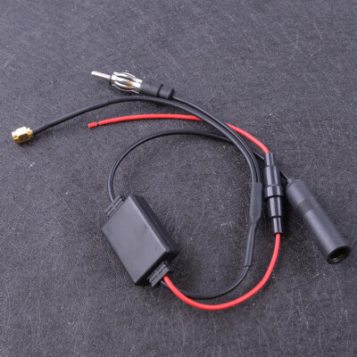 DAB FM AM Car Antenna Aerial Splitter Cable Digital Radio Amplifier Universal A4