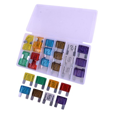 24pcs 20A-100A Large Blade Fuse Assortment Kit Fit For Car SUV Truck Boat