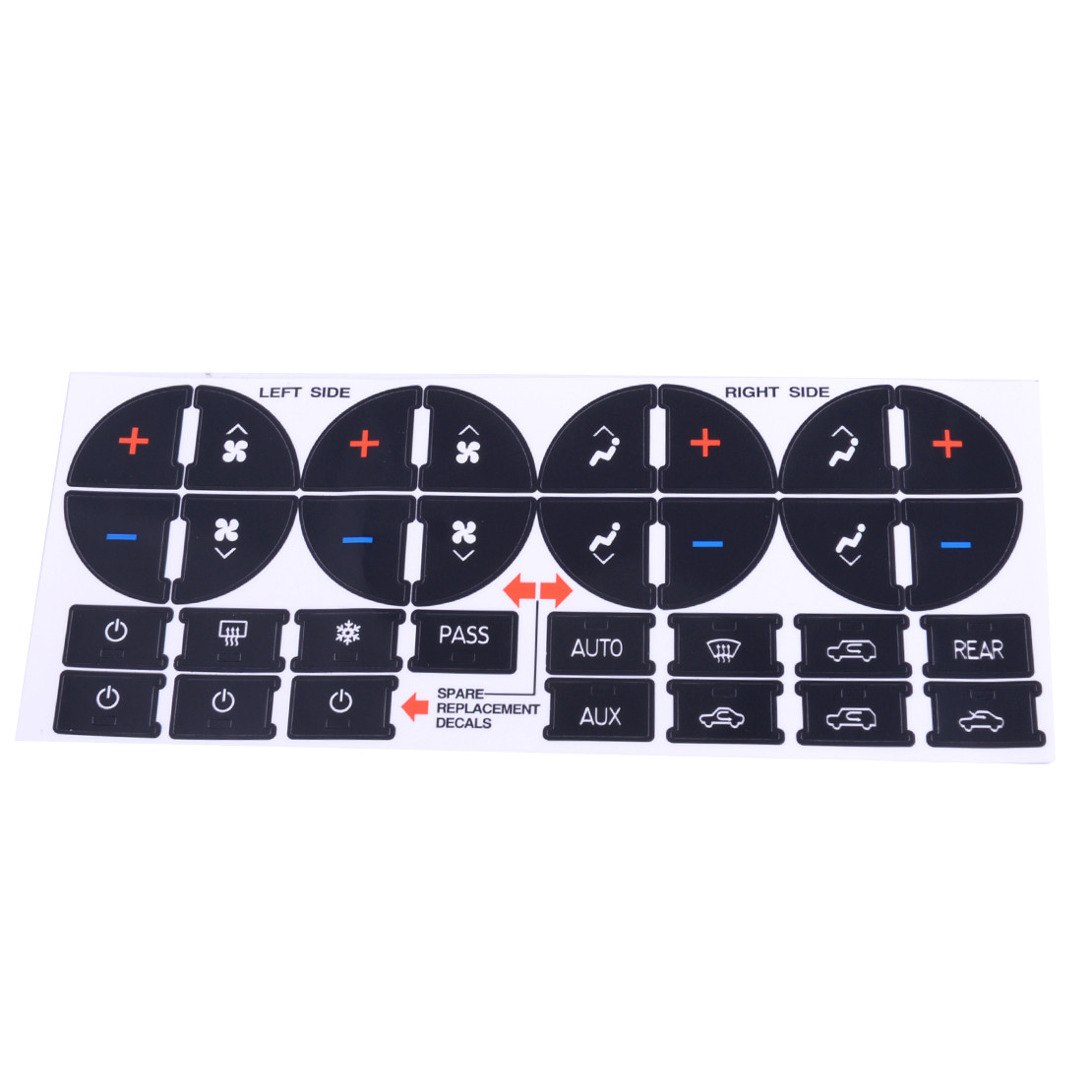 Car Button Decals GM Radio & AC Dash Button Sticker Decal Set - 52pcs ...