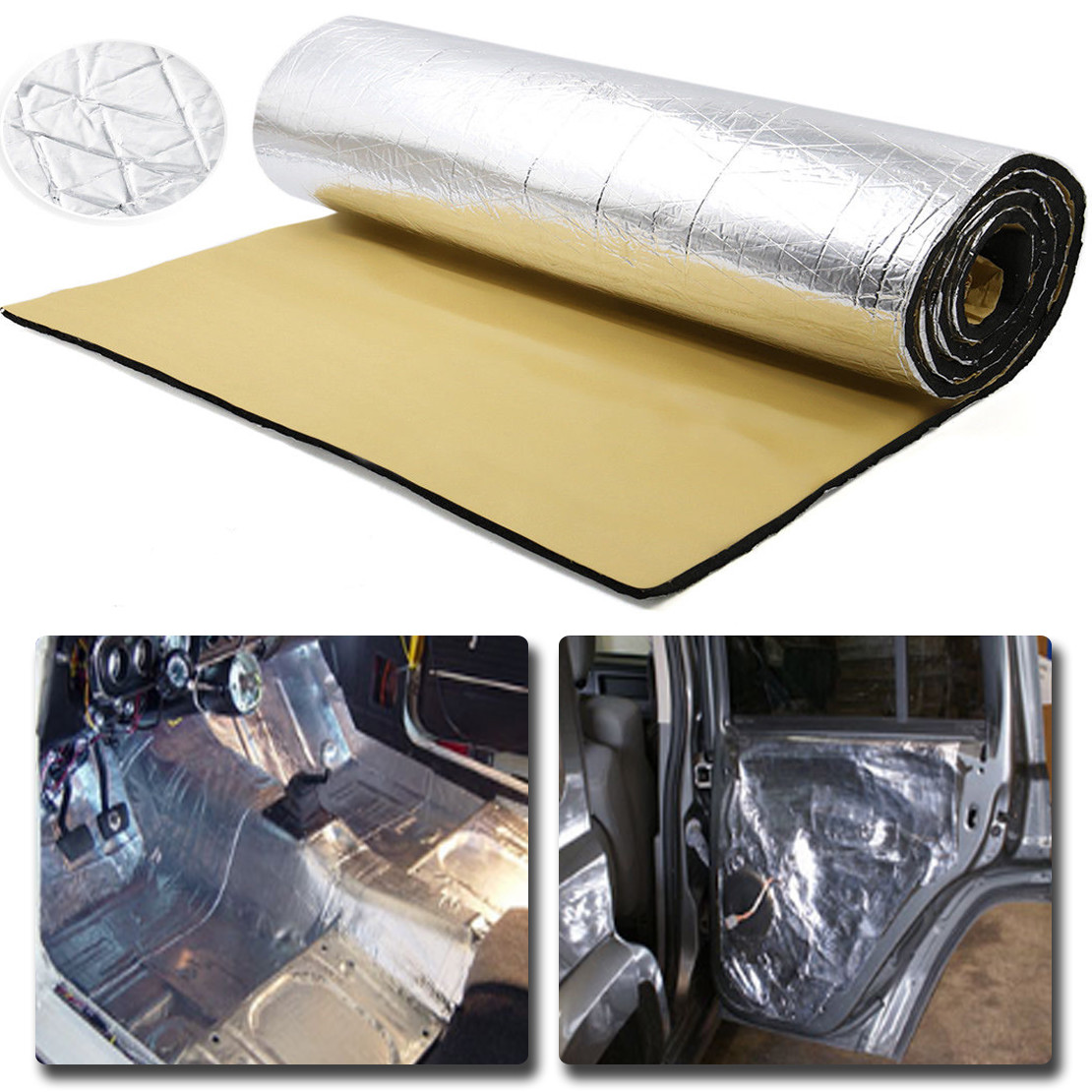 New 5m x 50cm Car Sound Deadener Firewall Heat Insulation Noise