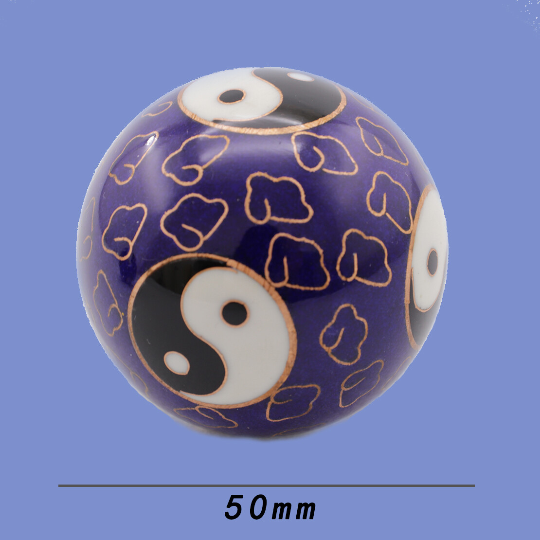 Yin Yang Chinese Baoding Balls 2pcs 50mm Very Health Exercise