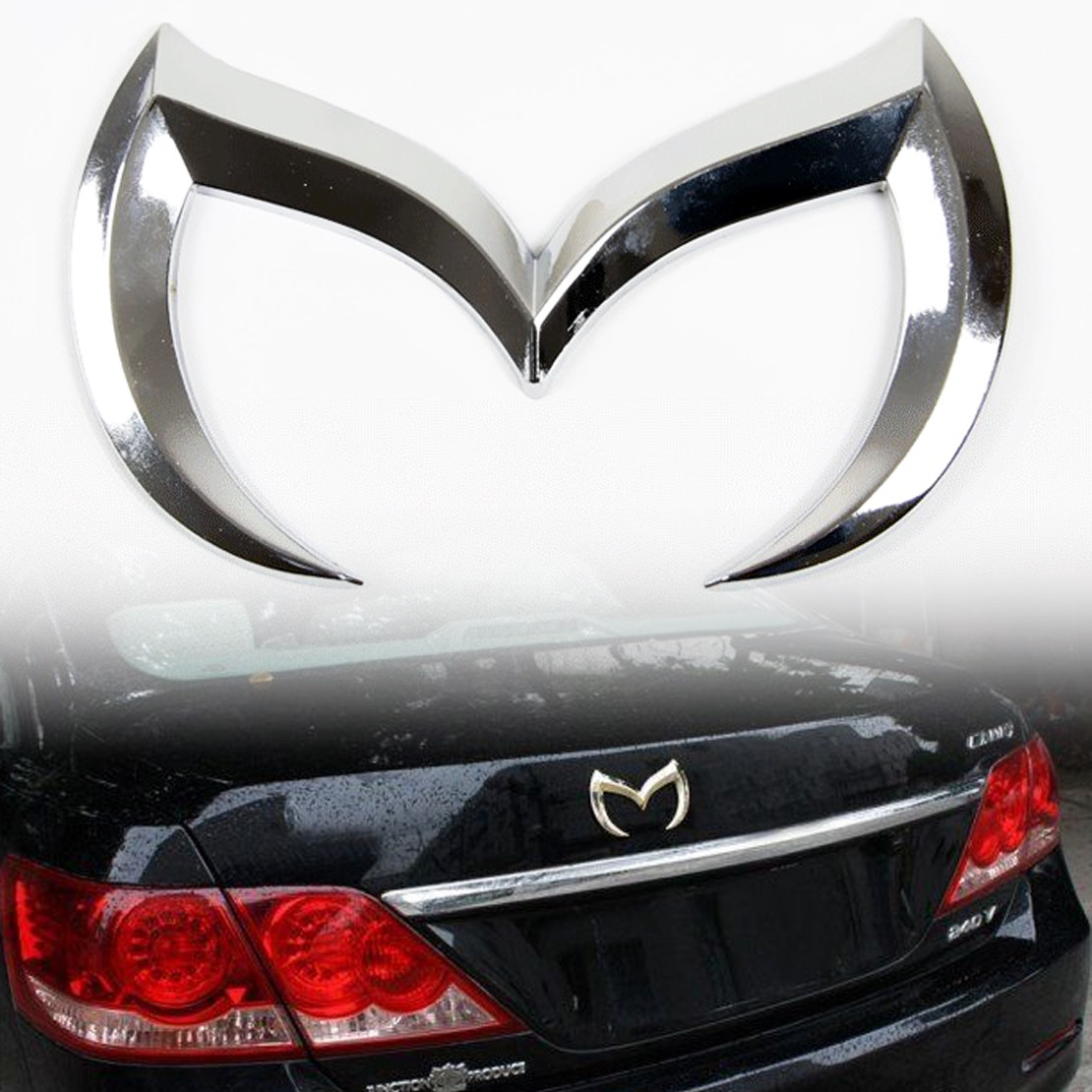 For Mazda 3D Metal Black Bat Batman Front Rear M Emblem Logo Badge Sticker Decal