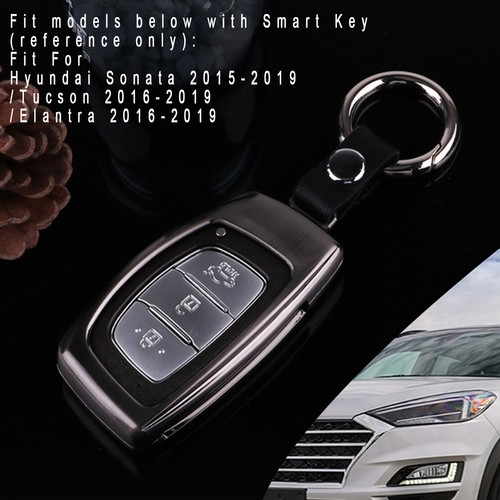 For Hyundai Tucson 2016 2019 Metal Grey Car Key Case Fob Cover Keychain Ebay