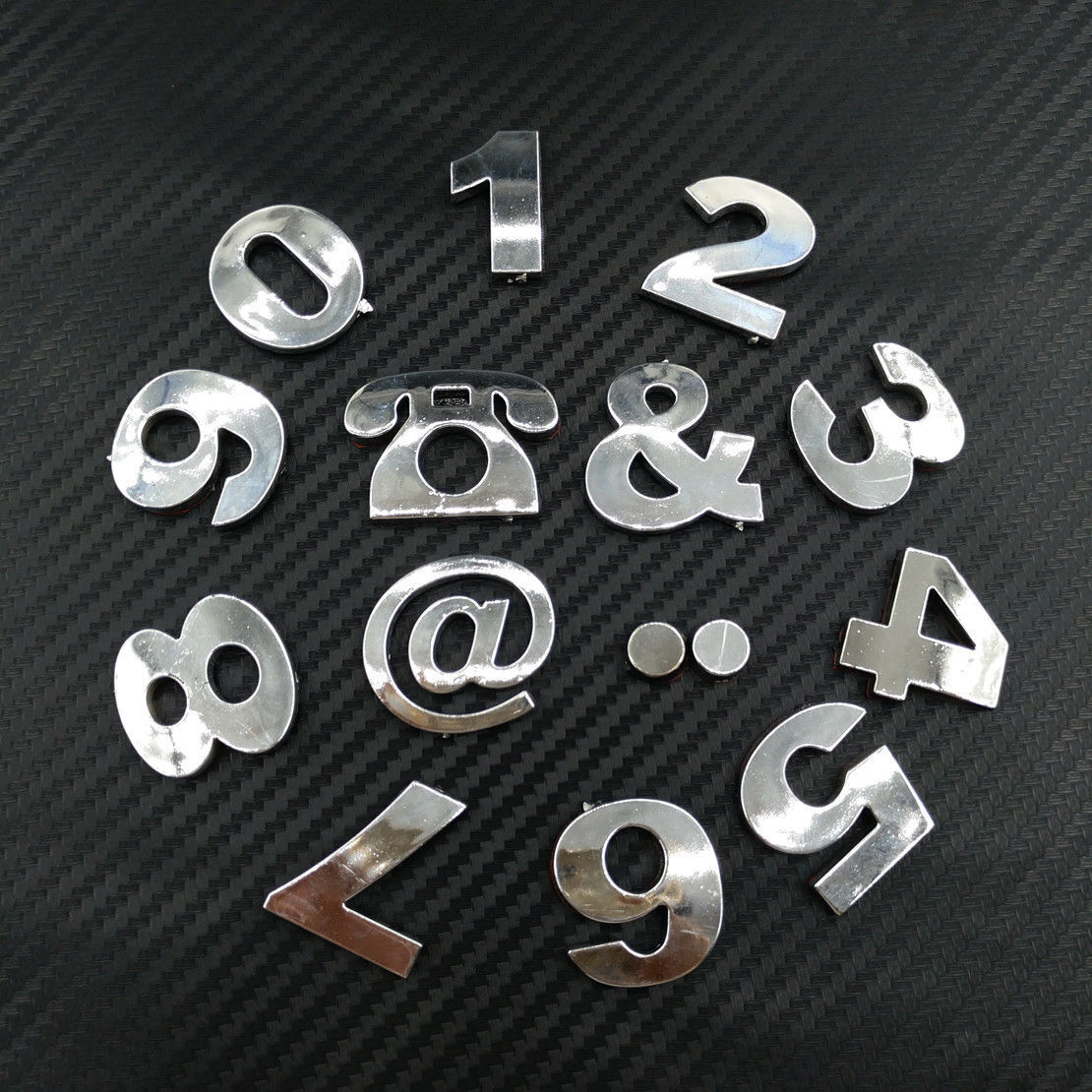 Car 3D  Alphabet letter  stickers  Number Symbol Emblem Badge 