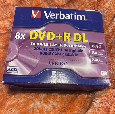 Verbatim DISC,DVD+R,DL,8.5GB,5/PK Software Computers Double Layer Recordable
