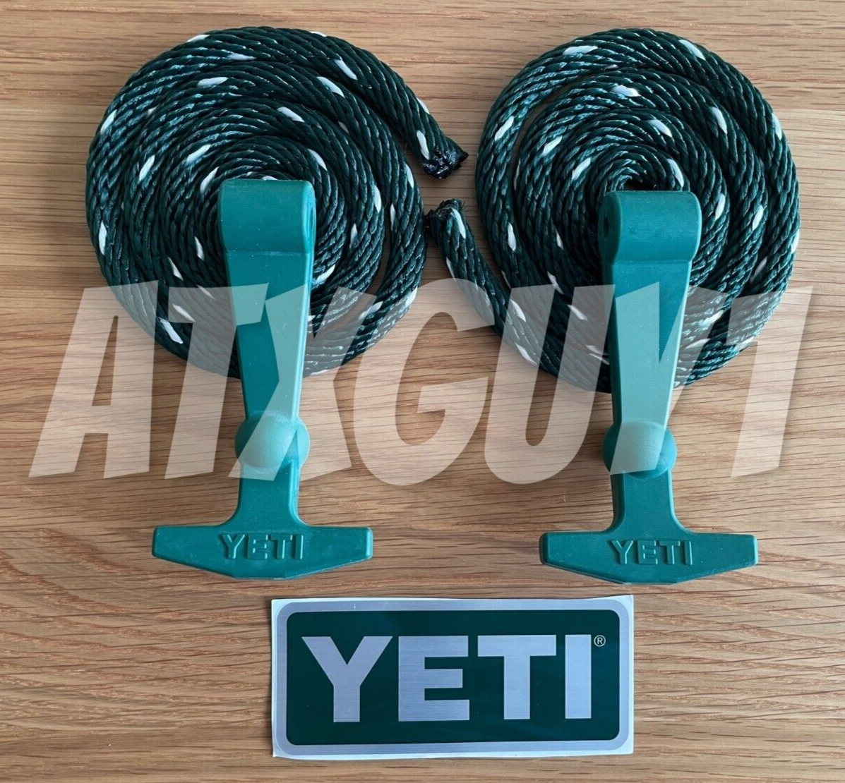 YETI Latch Kit - Forest Green - for Tundra Cooler - Rope, Latches, & Sticker
