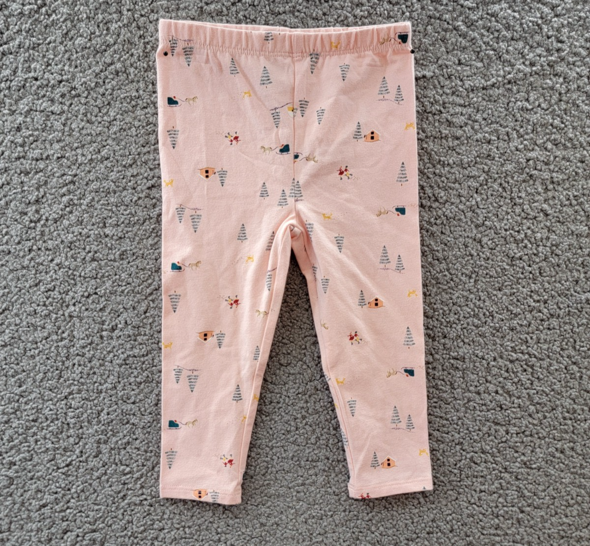 First Impressions Printed Baby Leggings Baby Girls 18M Pink Elastic Waist