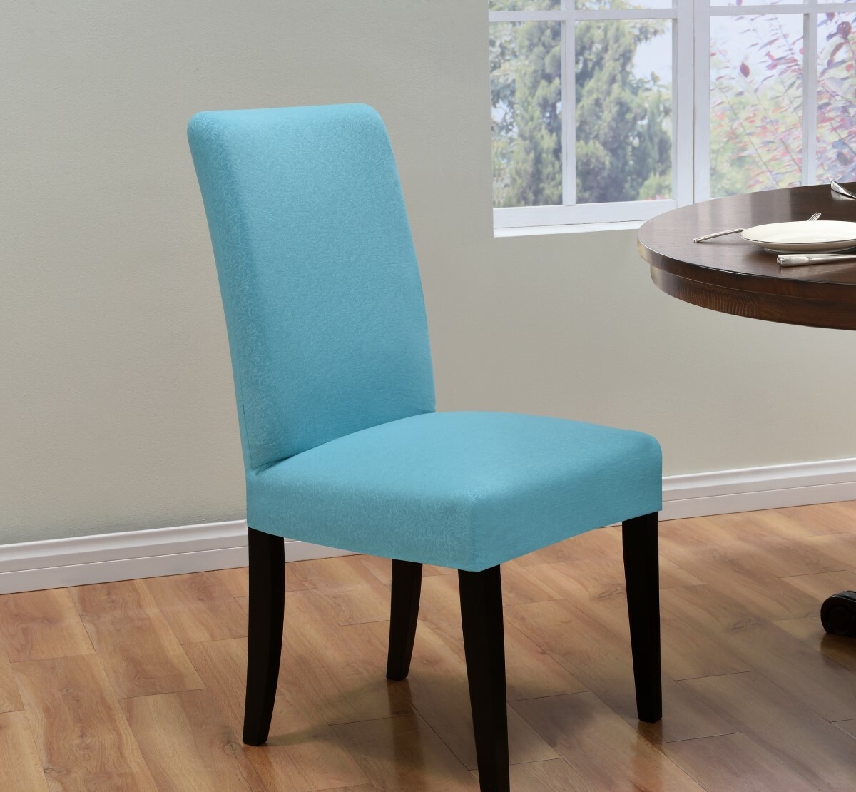 Madison Kathy Ireland Ingenue Dining Room Chair Cover Aqua
