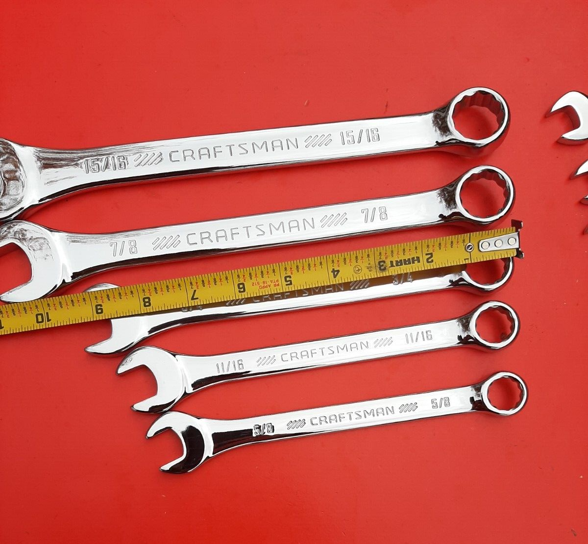 NEW CRAFTSMAN 23 Piece FULL POLISHED SAE & METRIC Combination Wrench set